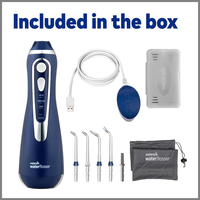 Waterpik Cordless Advanced Water Flosser For Teeth, Gums, Braces, Dental Care With Travel Bag and 4 Tips, ADA Accepted, Rechargeable, Portable, and Waterproof,