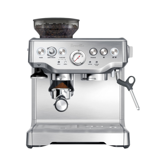 Breville - the Barista Express Espresso Machine with 15 bars of pressure, Milk Frother and intergrated grinder - Stainless Steel