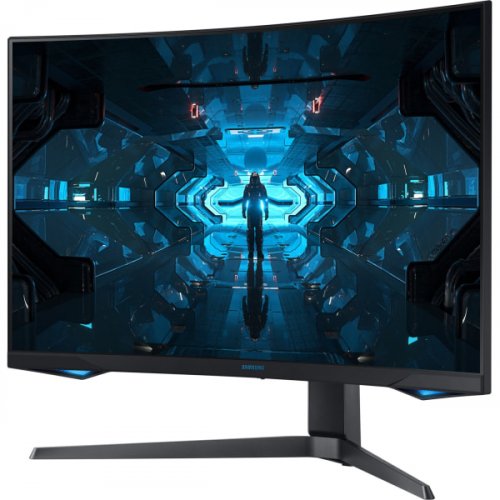Samsung - LED Curved QHD FreeSync and G-SYNC Compatible Monitor with HDR (DisplayPort, HDMI) - Black