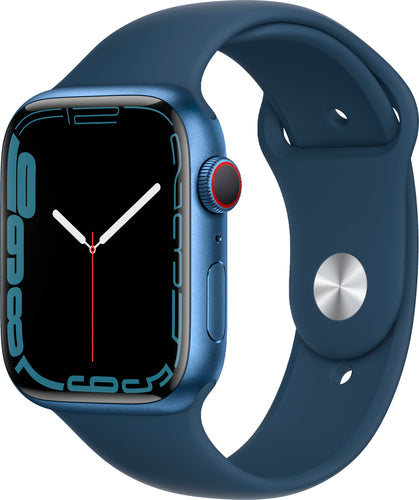 Apple Watch Series 7 (GPS + Cellular) 45mm Blue Aluminum Case with Abyss Blue Sport Band - Blue