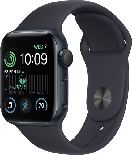 Apple Watch SE 2nd Generation (GPS) 40mm Aluminum Case with Midnight Sport Band - M/L - Midnight MNT83LL/A