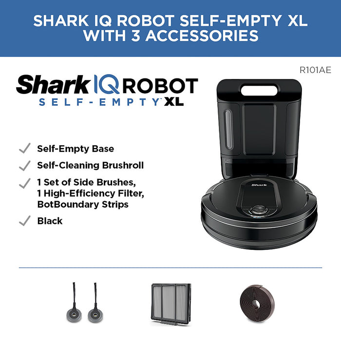 Shark AV1010AE IQ Robot Vacuum with XL Self-Empty Base, Advanced