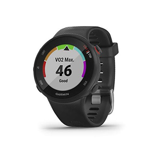Garmin Forerunner 45S, 39mm Easy-to-use GPS Running Watch with Coach Free Training Plan Support, Black
