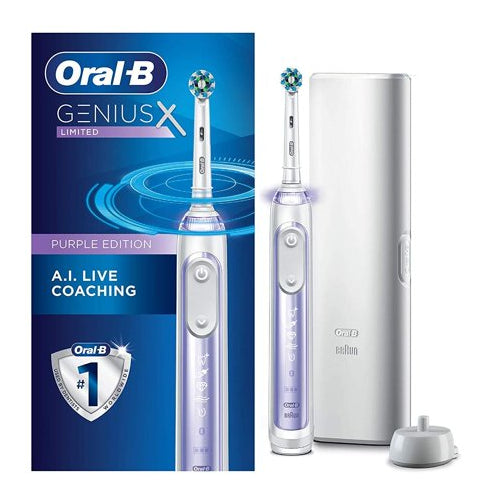 Oral-B Genius X Limited Rechargeable Electric Toothbrush with Artificial Intelligence  - Orchid Purple