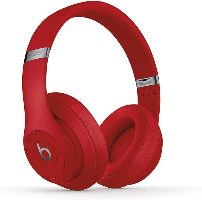 Beats Studio3 Wireless Noise Cancelling Over-Ear Headphones - Apple W1 Headphone Chip, Class 1 Bluetooth, 22 Hours of Listening Time, Built-in Microphone - Red (Latest Model)