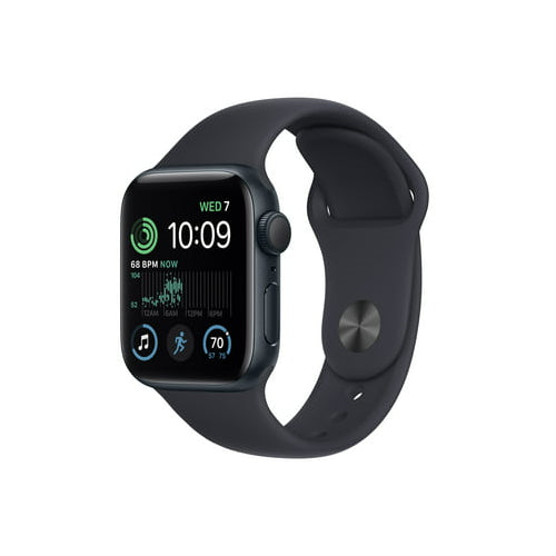 Apple Watch SE 2nd Generation (GPS) 40mm Aluminum Case with Midnight Sport Band - S/M - Midnight MNT73LL/A