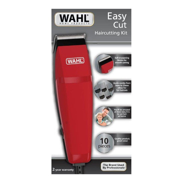Wahl 9314-2708 Easy Cut Haircutting Kit 10pcs Red