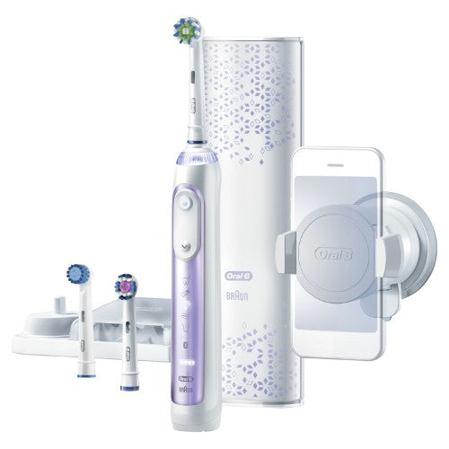 Oral-B Orchid Purple Genius 8000 Rechargeable Electric Toothbrush-Orchid Purple,