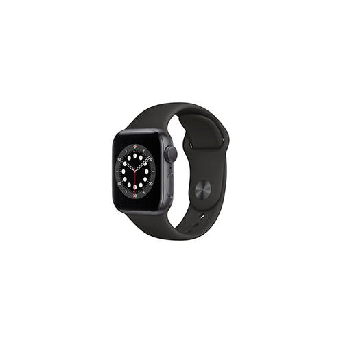 Apple Watch Series 6 (GPS, 40mm, Space Gray Aluminum, Black Sport Band)
