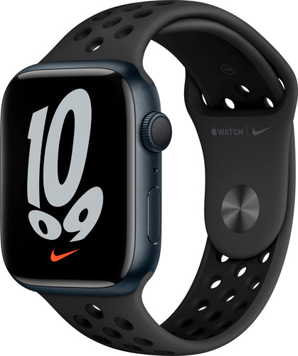 Apple Watch Nike Series 7 (GPS) 45mm Midnight Aluminum Case with Anthracite/Black Nike Sport Band - Midnight-MKNC3LL/A
