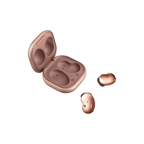 samsung galaxy buds live, true wireless earbuds w/active noise cancelling (wireless charging case included), mystic bronze (us