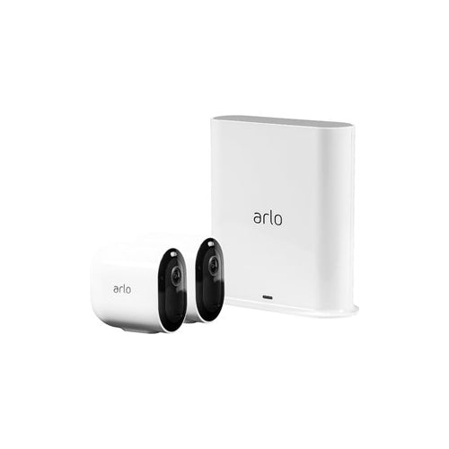 Arlo Pro 3 - Wire-Free Security 2 Camera System, 2K Resolution with HDR, 160° View, Indoor/Outdoor, Color Night Vision, Spotlight, 2-Way Audio.