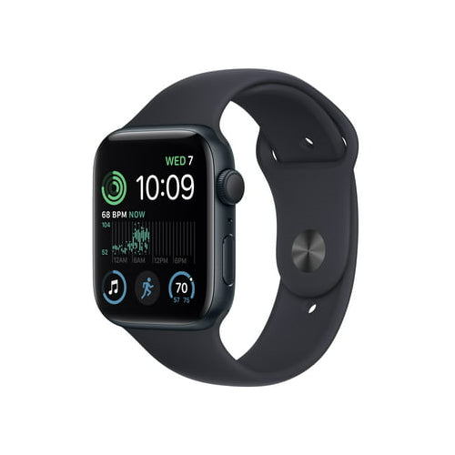 Apple Watch SE 2nd Generation (GPS) 44mm Aluminum Case with Midnight Sport Band - S/M - Midnight MNTF3LL/A