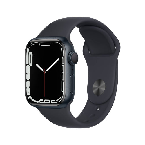 Apple Watch Series 7 GPS, 41mm Midnight Aluminum Case with Midnight Sport Band - MKMX3LL/A