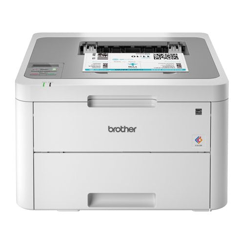 Brother Printer 19 ppm 250-Sheet Capacity Wireless White/Gray HLL3210CW