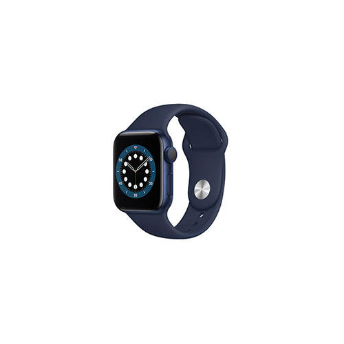 Apple Watch Series 6 40mm Blue Aluminum Case with Deep Navy Sport Band - Blue