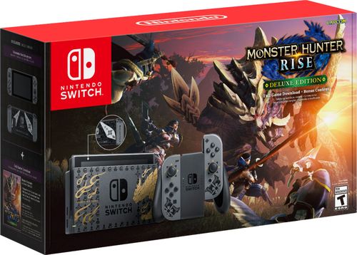 Nintendo - Switch MONSTER HUNTER RISE Deluxe Edition System - Gray/Gray
