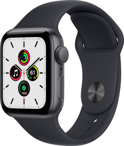 Apple Watch SE (GPS) 40mm Space Gray Aluminum Case with Sport Band - Space Gray - MKQ13LL/A