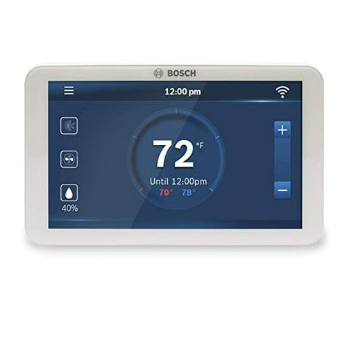 Bosch BCC100 Connected Control 7-Day Wi-Fi Internet 4-Stage Programmable Color Touchscreen Thermostat with Weather Access, White