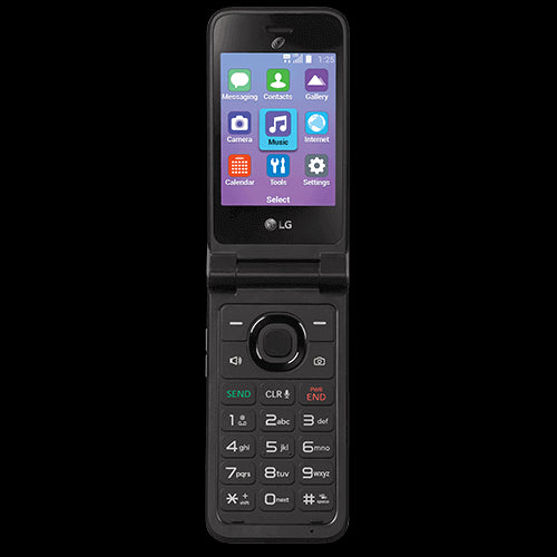 TracFone Carrier-Locked LG Classic Flip 4G LTE Prepaid Flip Phone- Black - 4GB - Sim Card Included - CDMA (Renewed)