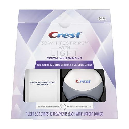 Crest 3D Whitestrips with Light Teeth Whitening Kit, 20 Strips