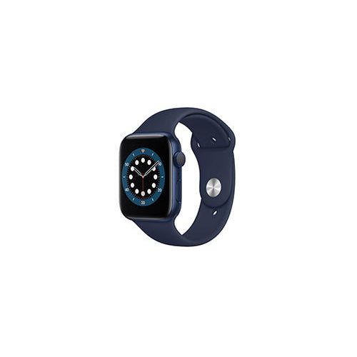 Apple Watch Series 6 (GPS) 44mm Blue Aluminum Case with Deep Navy Sport Band - Blue